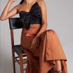 Anthropologie bow tie maxi dress